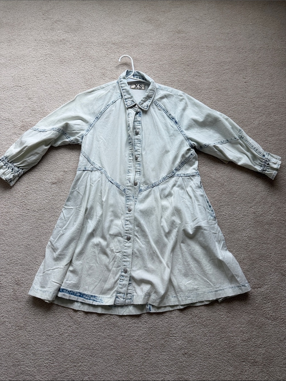 Free people Light Wash Denim Shirt Dress